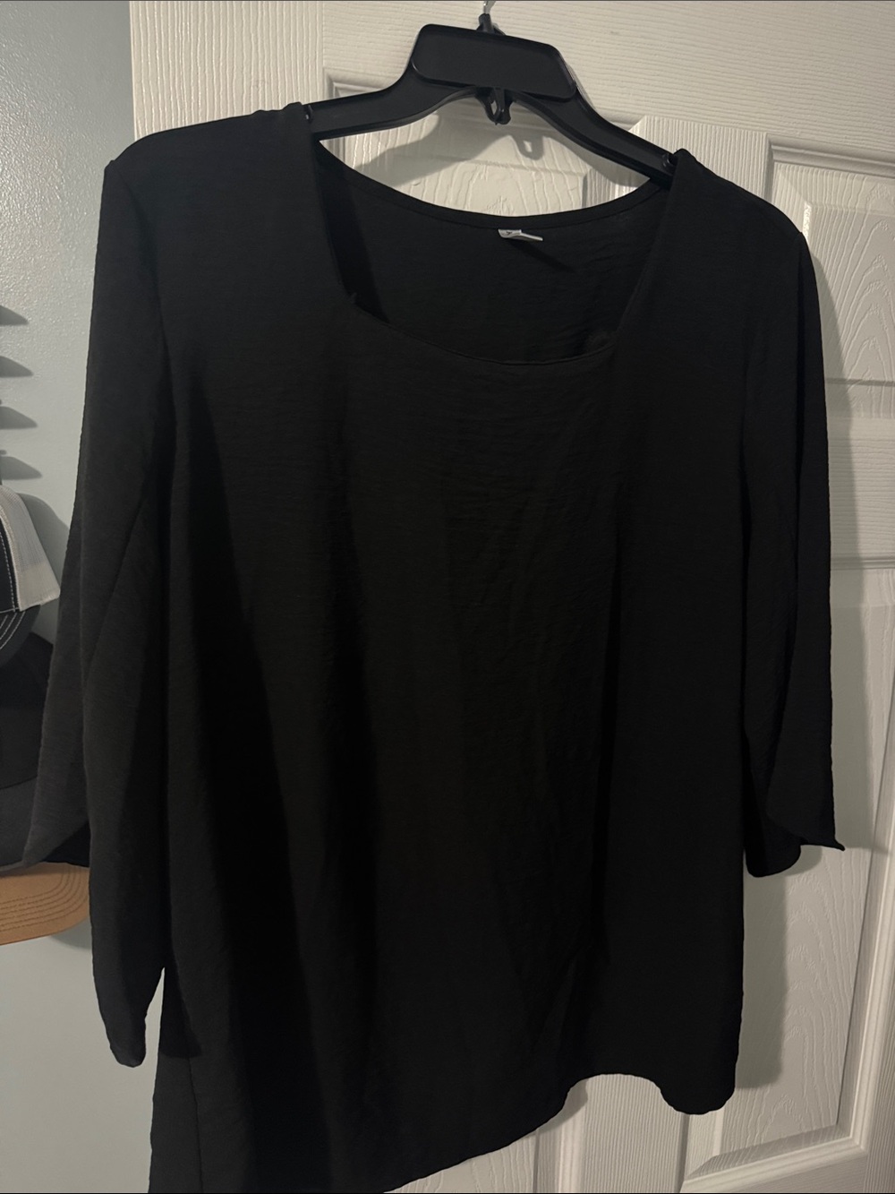 Reformation Black Scoop Neck Tunic Top
